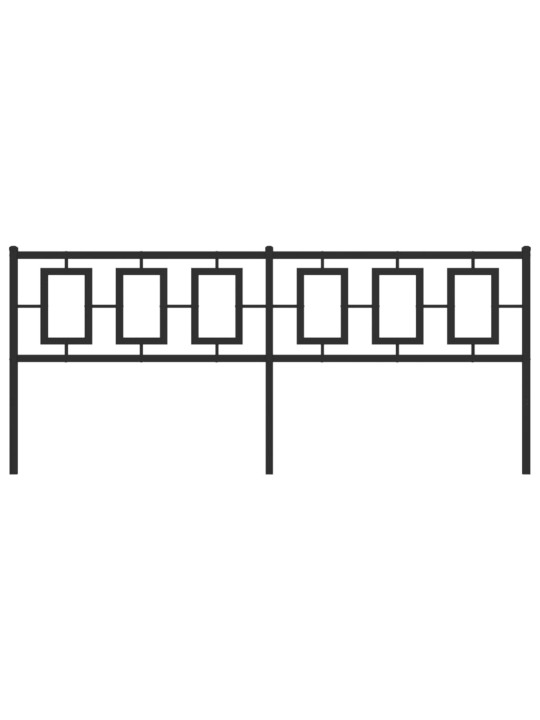 Metallinen sängynpääty musta 200 cm