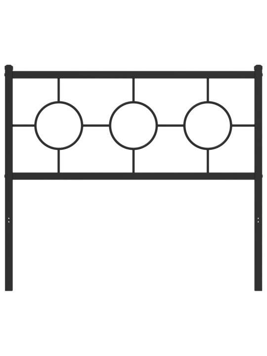 Metallinen sängynpääty musta 100 cm