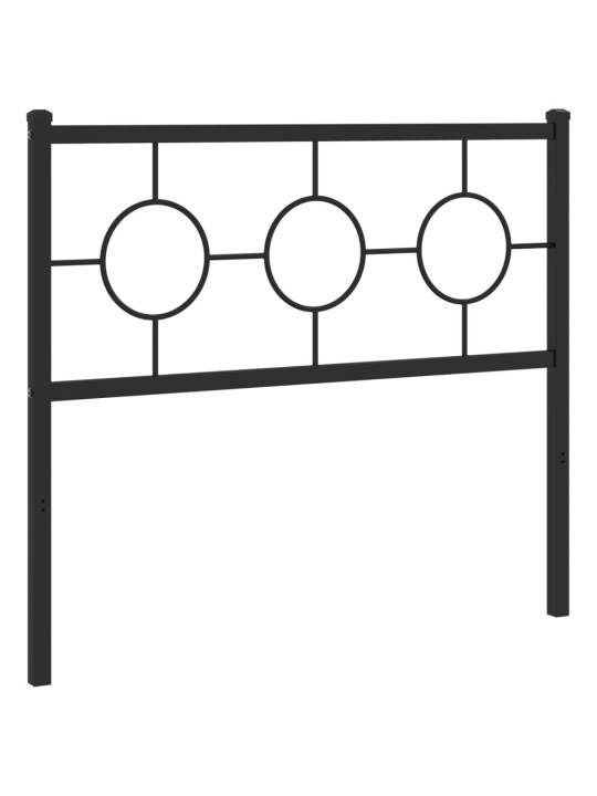 Metallinen sängynpääty musta 100 cm