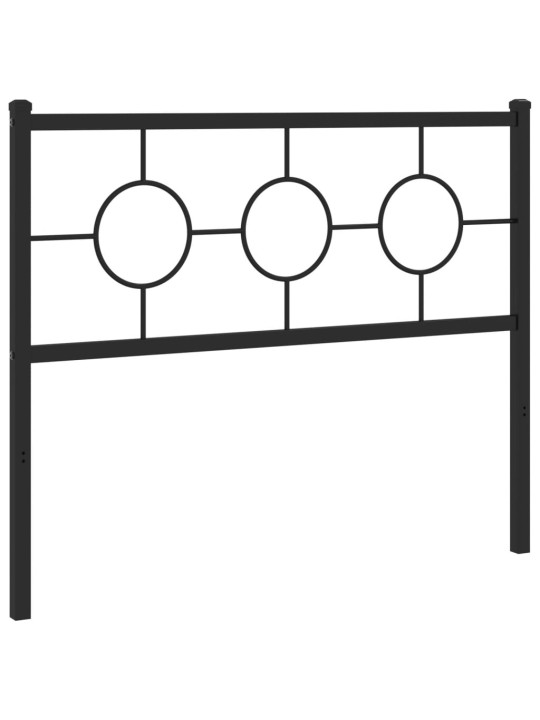 Metallinen sängynpääty musta 107 cm