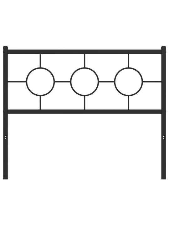 Metallinen sängynpääty musta 107 cm