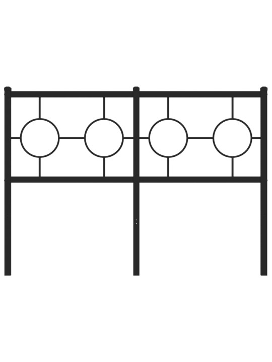 Metallinen sängynpääty musta 120 cm