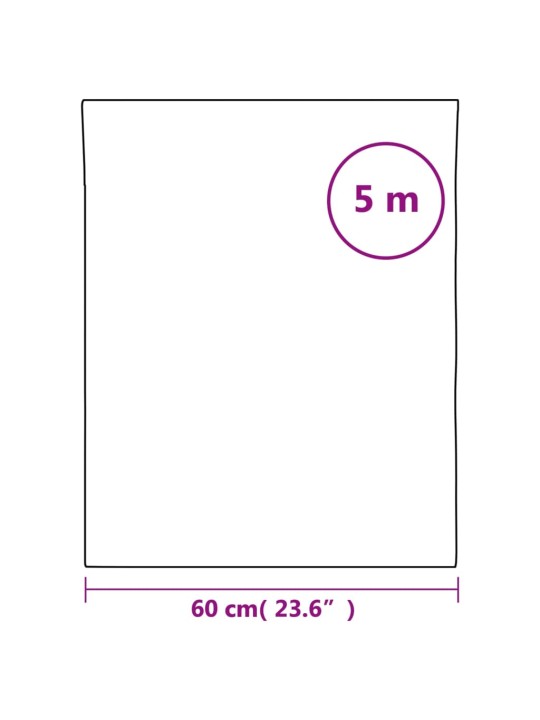 Ikkunakalvo himmeä kaihdinkuvio 60x500 cm PVC