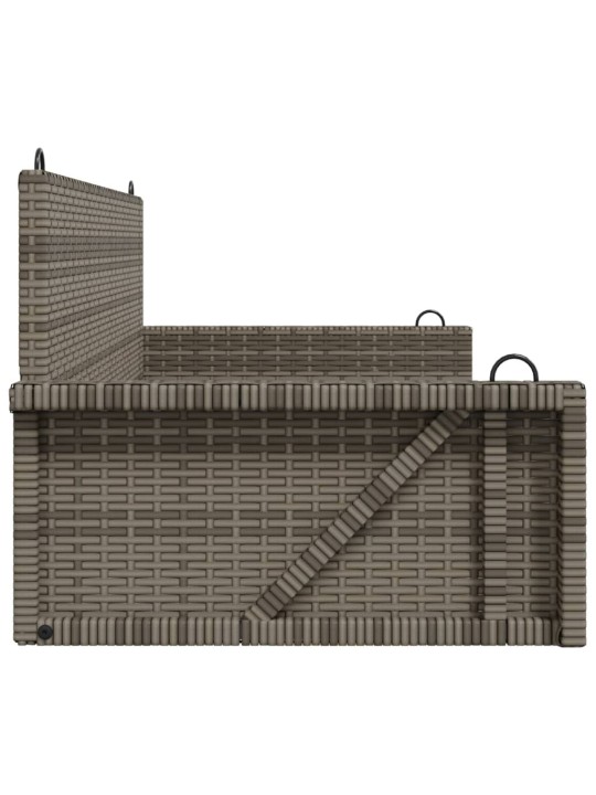 Keinupenkki harmaa polyrottinki 119x56x48 cm