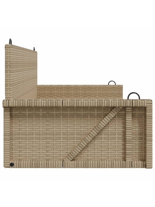 Keinupenkki beige polyrottinki 119x56x48 cm