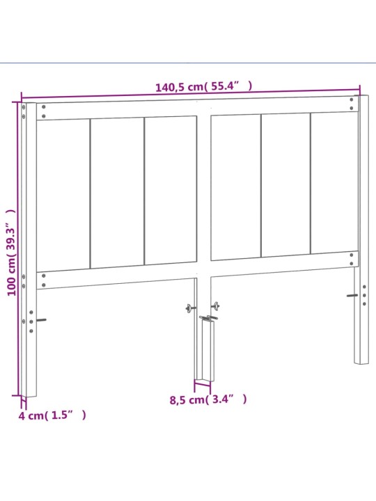 Sängynpääty ruskea 135 cm täysi mänty