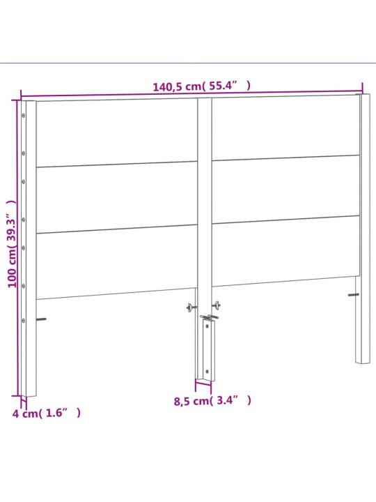 Sängynpääty ruskea 135 cm täysi mänty