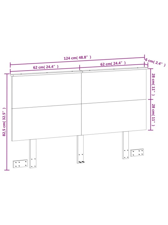 Sängynpääty ruskea 120 cm täysi mänty