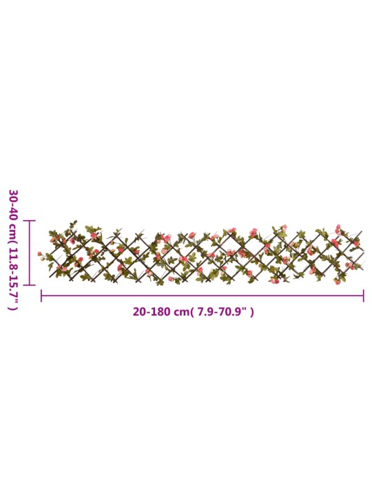 Säleikkö tekomuratti laajennettava tumma pinkki 180x20 cm