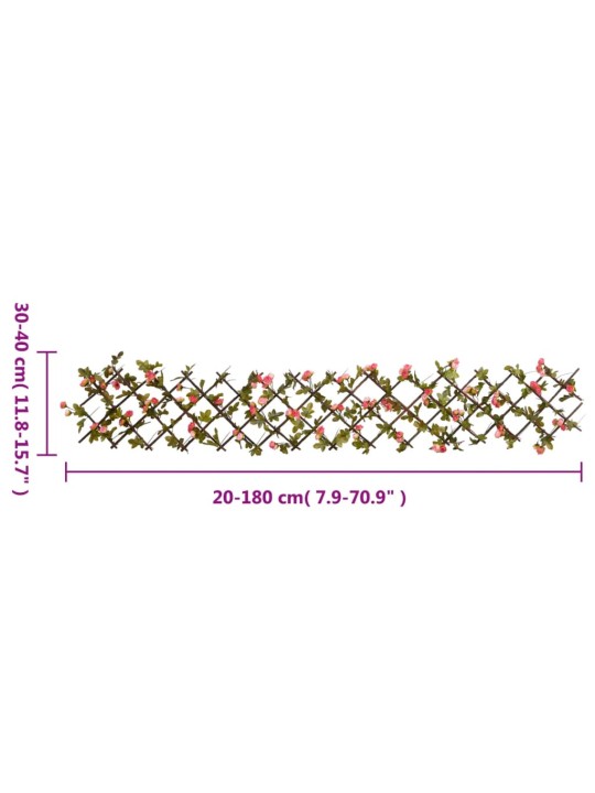 Säleikkö tekomuratti laajennettava 5 kpl tumma pinkki 180x20 cm