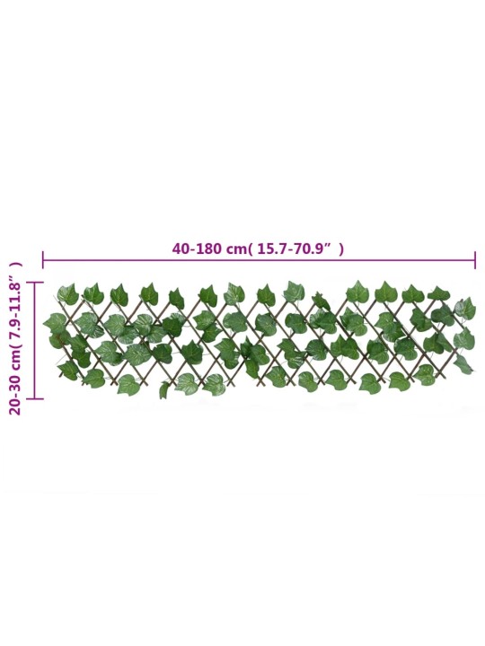 Säleikkö tekoviininlehti laajennettava vihreä 5 kpl 180x20 cm