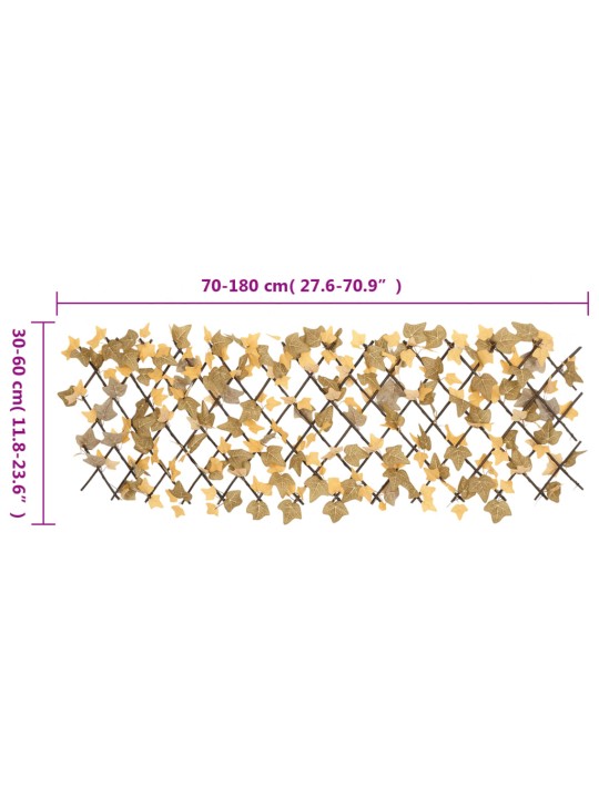 Säleikkö vaahteranlehti laajennettava oranssi 180x60 cm