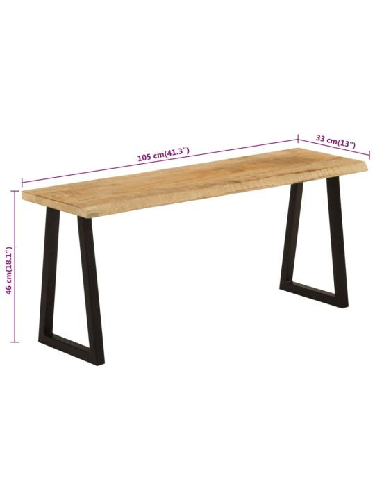 Penkki elävillä reunoilla 105 cm täysi mangopuu