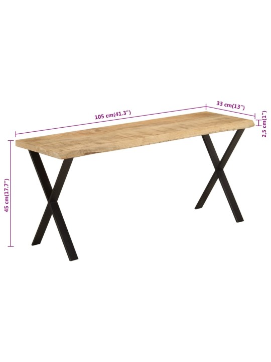 Penkki elävillä reunoilla 105 cm täysi mangopuu