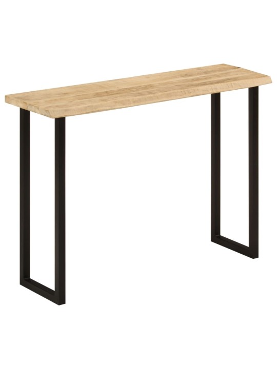 Konsolipöytä elävillä reunoilla 105x33x76 cm täysi mangopuu