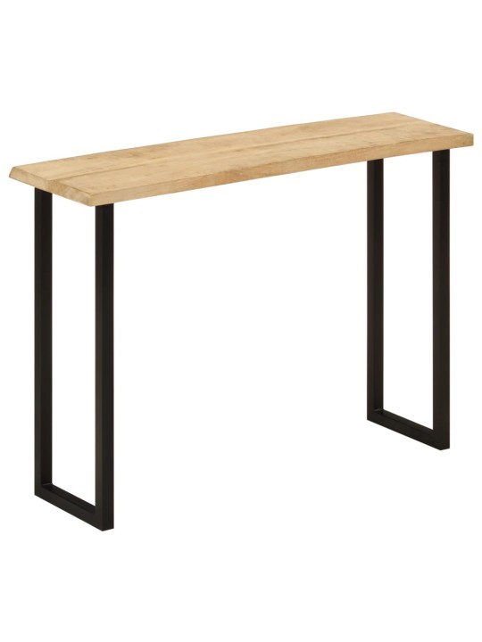 Konsolipöytä elävillä reunoilla 105x33x76 cm täysi mangopuu