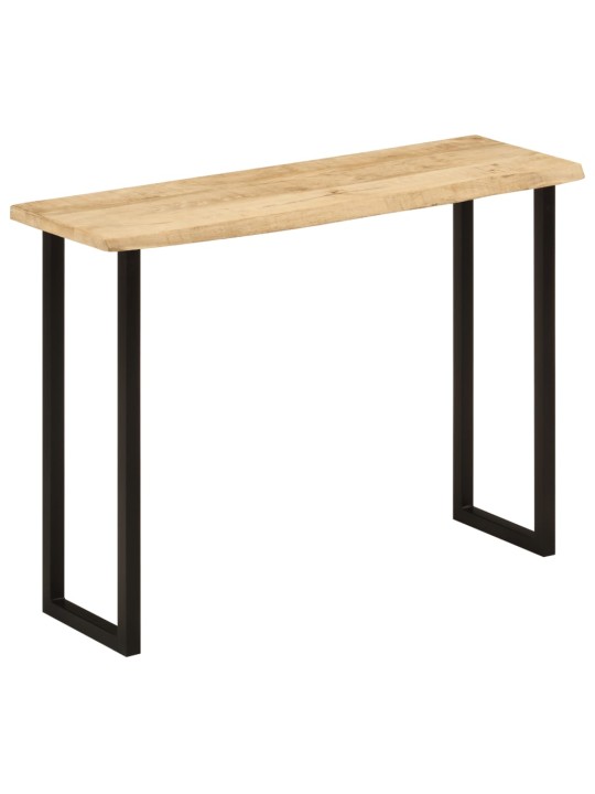 Konsolipöytä elävillä reunoilla 105x33x76 cm täysi mangopuu
