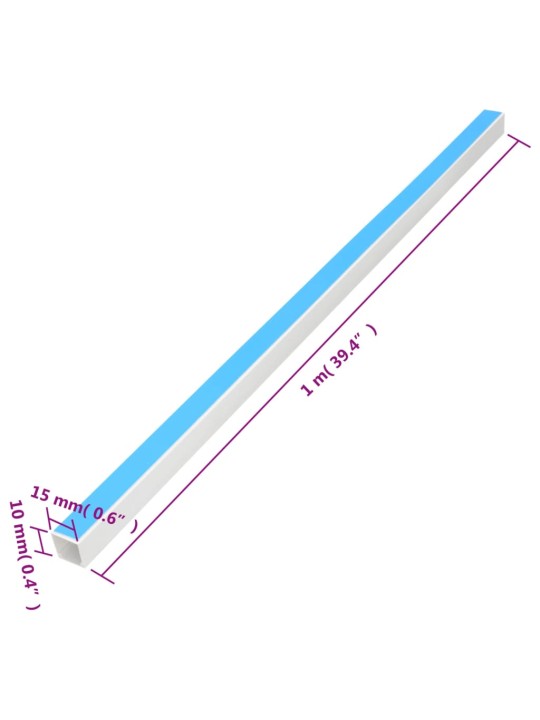 Johtokanava itsekiinnittyvä 15x10 mm 10 m PVC