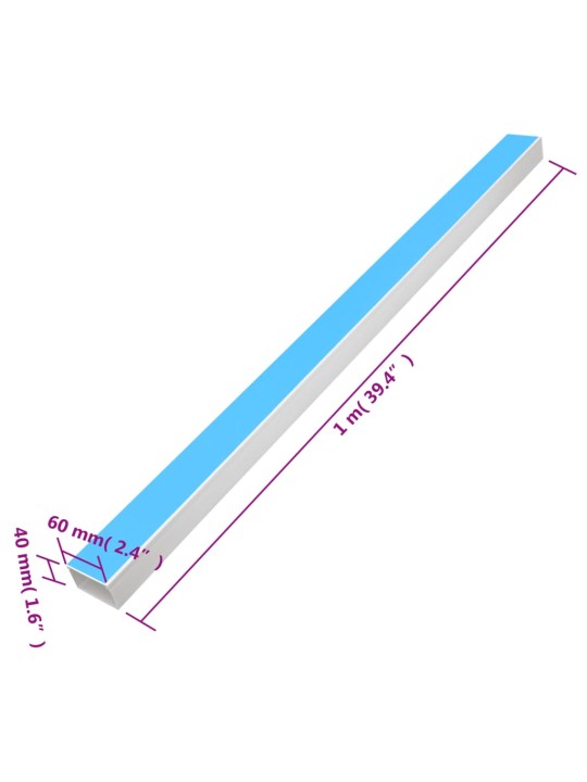 Johtokanava itsekiinnittyvä 60x40 mm 10 m PVC