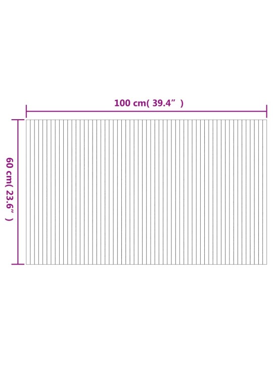 Matto suorakaide ruskea 60x100 cm bambu