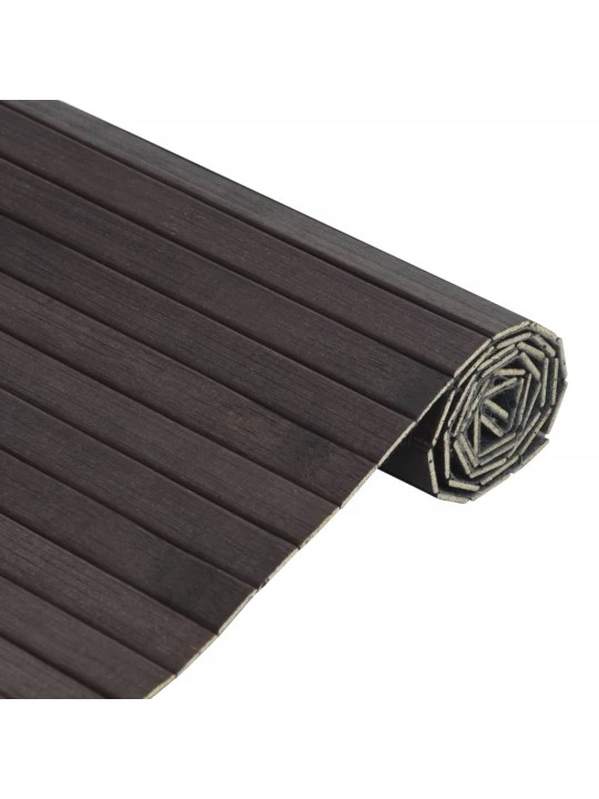 Matto suorakaide tummanruskea 60x300 cm bambu