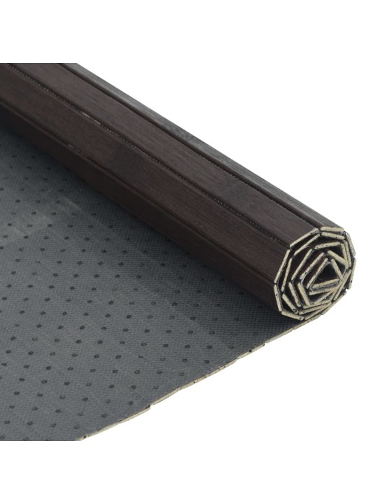 Matto suorakaide tummanruskea 60x300 cm bambu