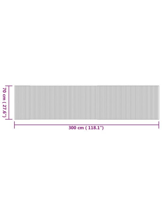 Matto suorakaide luonnollinen 70x300 cm bambu