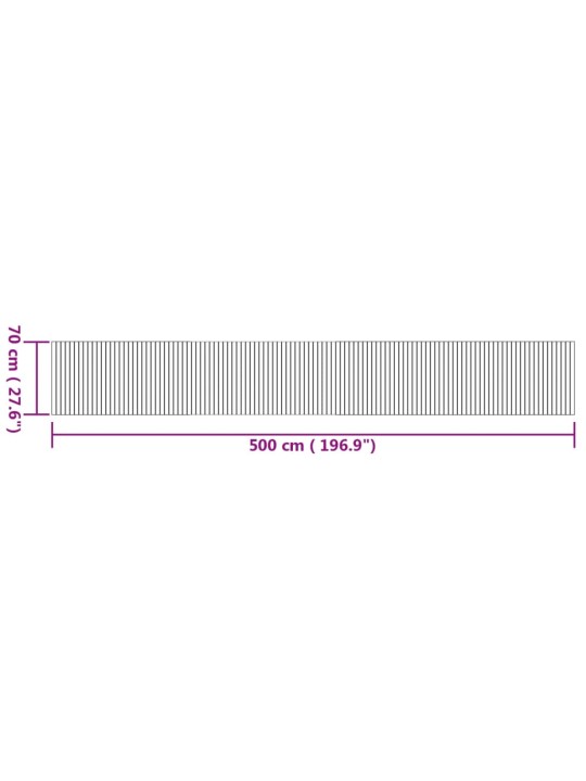 Matto suorakaide luonnollinen 70x500 cm bambu