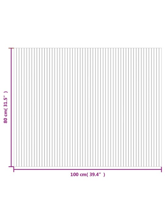 Matto suorakaide ruskea 80x100 cm bambu