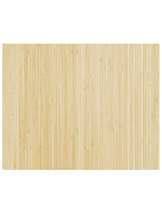 Matto suorakaide vaalea luonnollinen 80x100 cm bambu