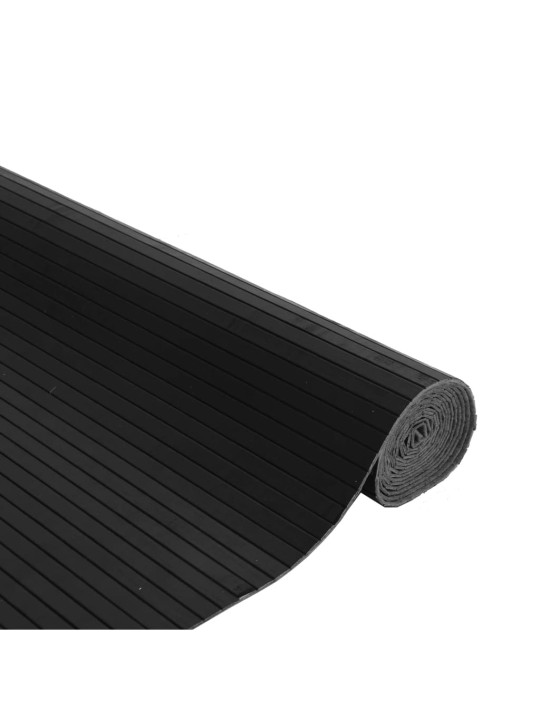 Matto suorakaide musta 80x200 cm bambu