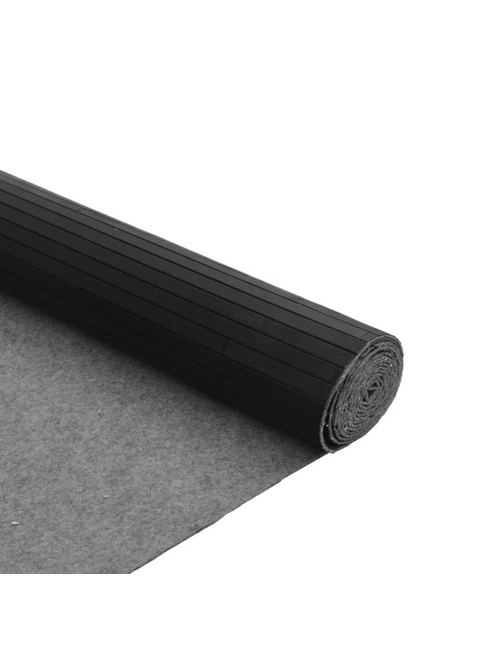 Matto suorakaide musta 80x200 cm bambu