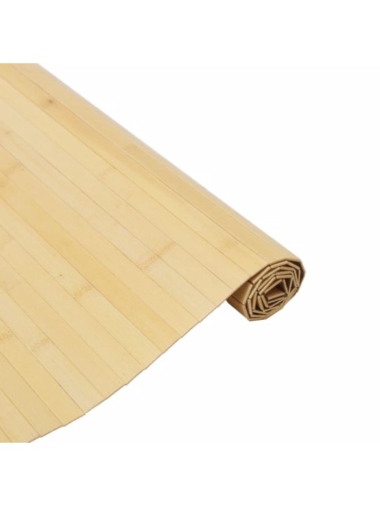 Matto suorakaide vaalea luonnollinen 80x200 cm bambu