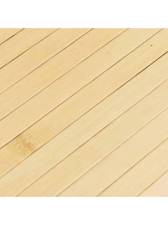 Matto suorakaide vaalea luonnollinen 80x200 cm bambu