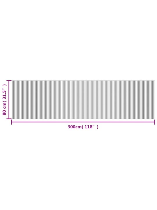 Matto suorakaide ruskea 80x300 cm bambu