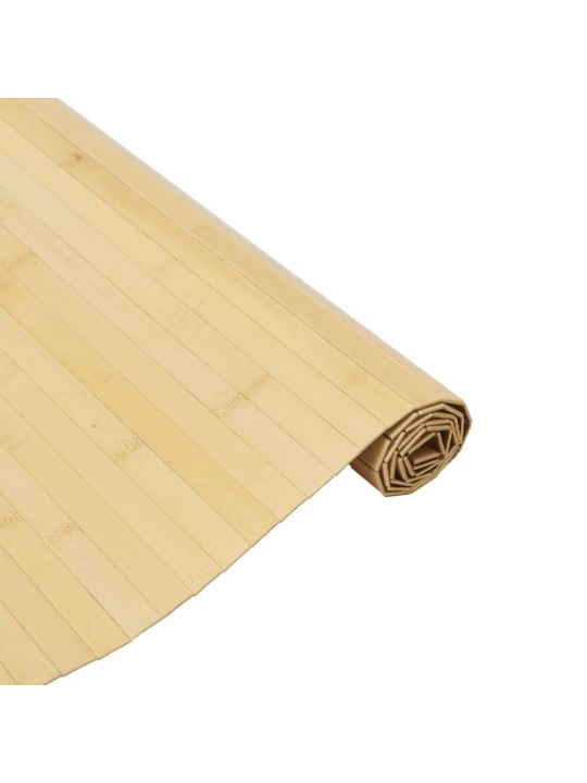 Matto suorakaide vaalea luonnollinen 80x300 cm bambu