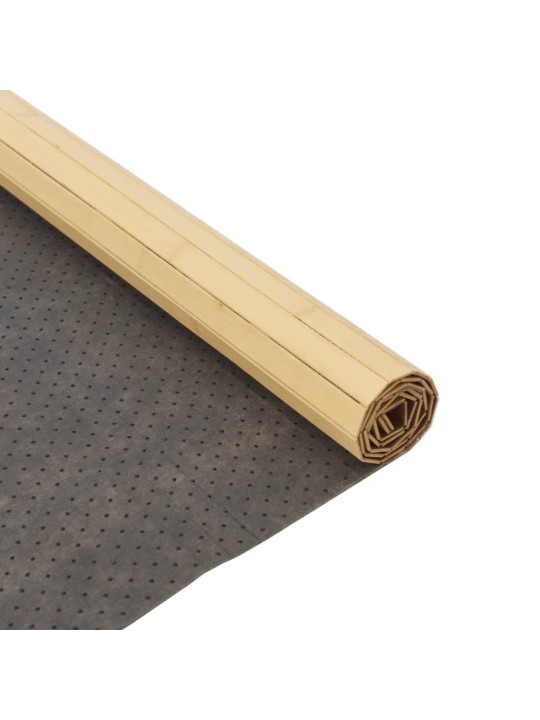 Matto suorakaide vaalea luonnollinen 80x300 cm bambu
