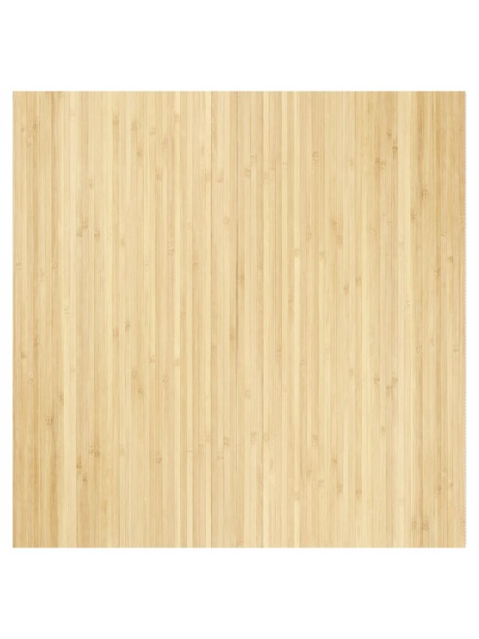Matto suorakaide vaalea luonnollinen 100x100 cm bambu