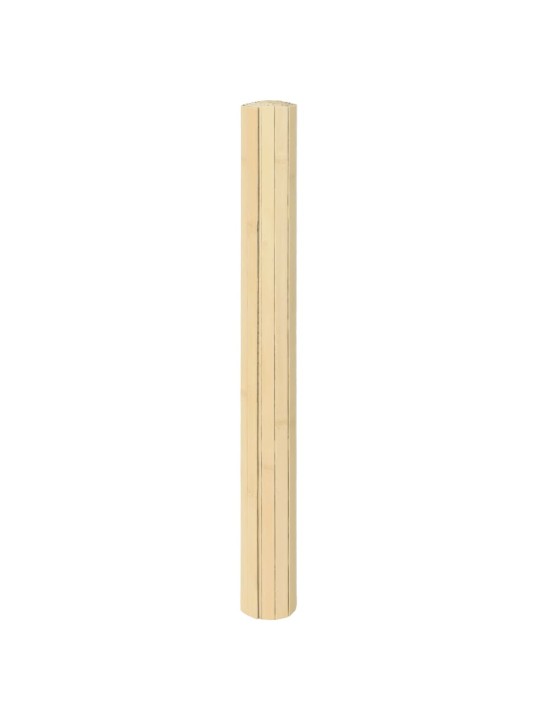 Matto suorakaide vaalea luonnollinen 100x100 cm bambu