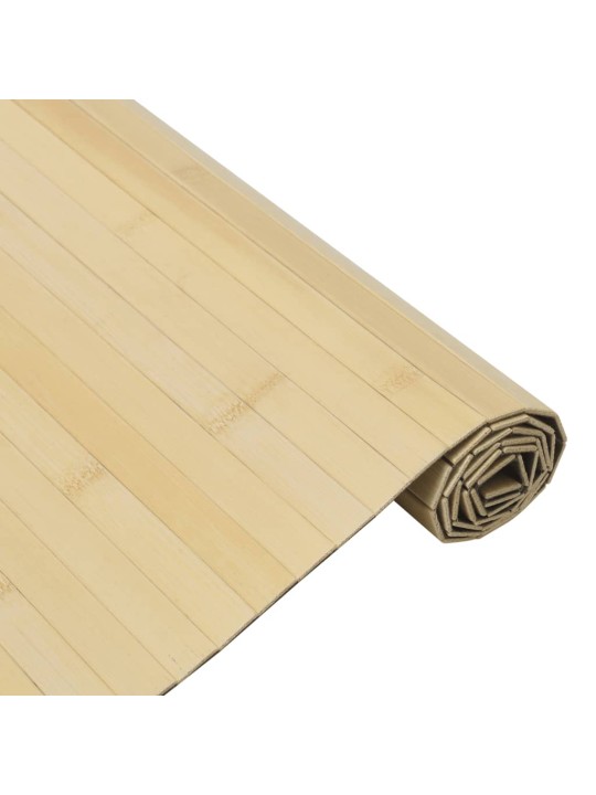 Matto suorakaide vaalea luonnollinen 100x100 cm bambu