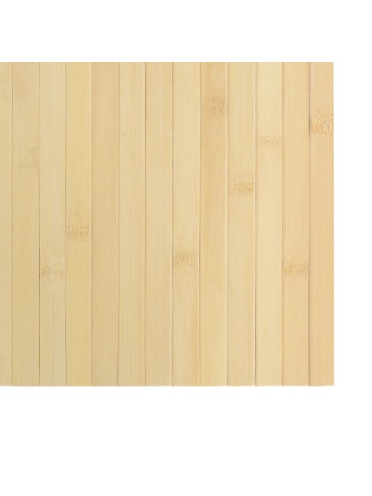 Matto suorakaide vaalea luonnollinen 100x100 cm bambu