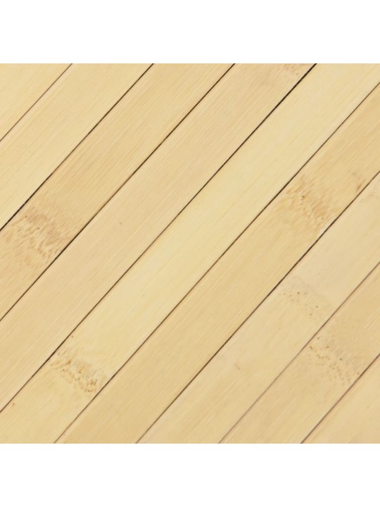 Matto suorakaide vaalea luonnollinen 100x100 cm bambu