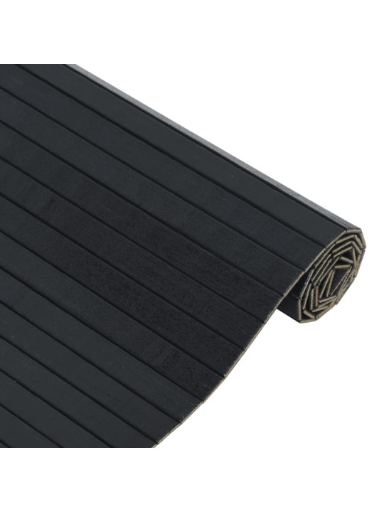 Matto suorakaide musta 100x200 cm bambu