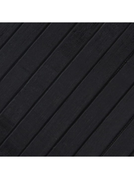 Matto suorakaide musta 100x200 cm bambu
