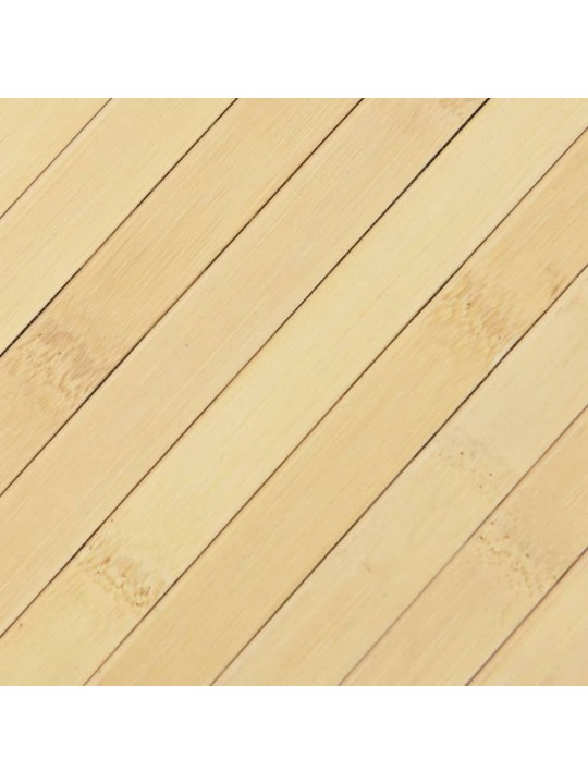 Matto suorakaide vaalea luonnollinen 100x300 cm bambu