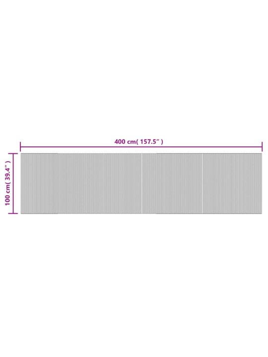 Matto suorakaide ruskea 100x400 cm bambu