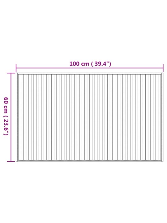 Matto suorakaide luonnollinen 60x100 cm bambu