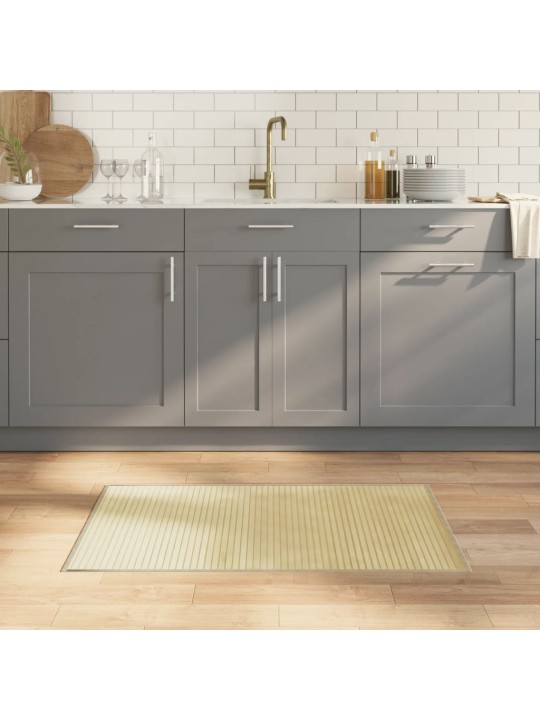 Matto suorakaide vaalea luonnollinen 60x100 cm bambu