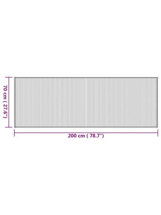 Matto suorakaide luonnollinen 70x200 cm bambu