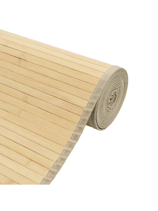 Matto suorakaide vaalea luonnollinen 70x200 cm bambu